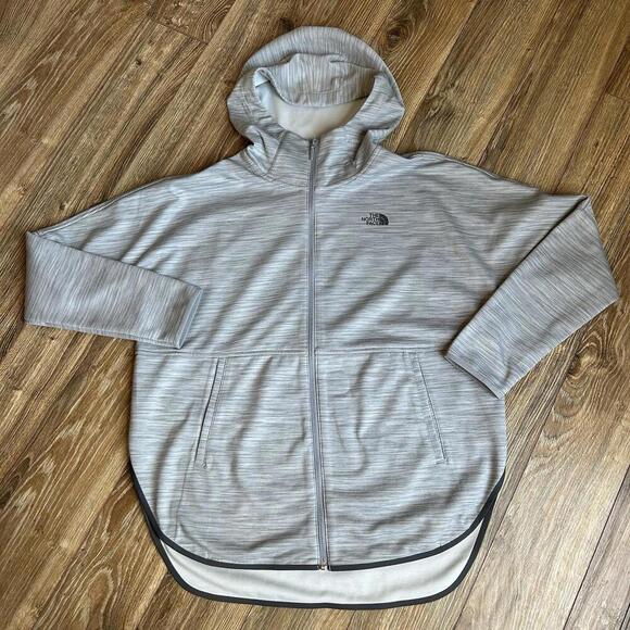 NWT The North Face Women's Size XS Cozy Slacker Full Zip Jacket Grey Heather - Picture 4 of 9